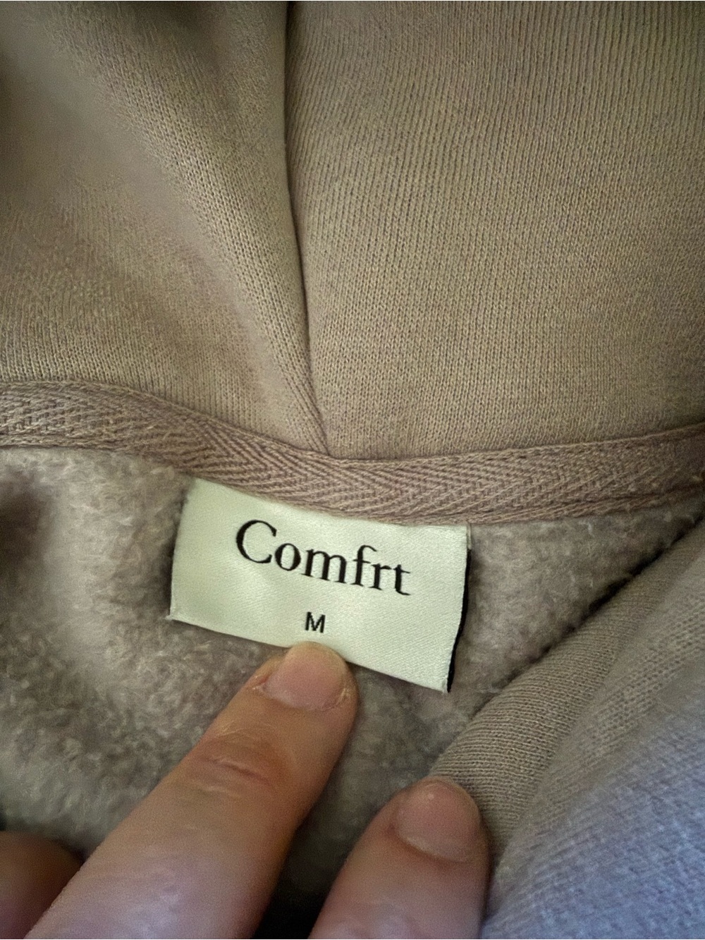 Comfrt Hoodie – Size M – Sand/Tan – Oversized Pullover - Picture 2 of 5